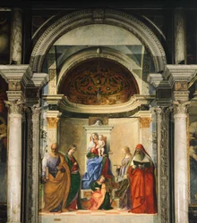 Madonna zwischen vier Heiligen