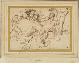 Zwei Nymphen und ein Satyr
