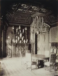 Der Stroganov-Palast in Sankt Petersburg. Das Speisezimmer, 1860er Jahre