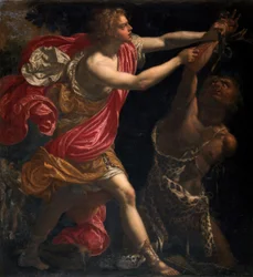 Apollo, der Marsyas häutet, zugeschrieben Giovanni Bilivert, um 1630