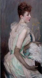 Porträt der Gräfin de Leusse, geborene Suzanne Berthier (1868-1936)