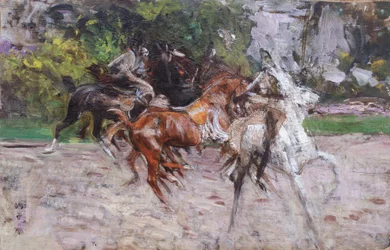 Pferde im Bois de Boulogne, ca. 1885