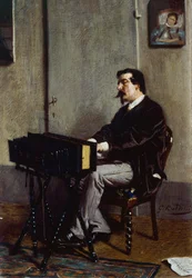 Cristiano Banti am Harmonium
