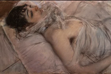 Die Gräfin von Rasty liegend (Detail)