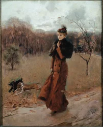 Der Spaziergang zum Park in Neapel