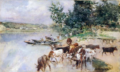 Viehtränke an der Seine