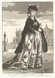 Die venezianische Dame im Karnevalskleid