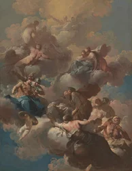 Skizze für ein Deckenfresko, ca. 1740