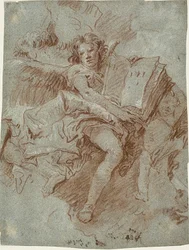 Ein Engel mit einem Buch