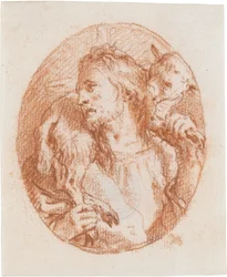 Christus mit dem Lamm