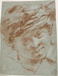 Kopf eines Jungen mit Turban