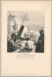 Via crucis - Station IX, Er fällt zum dritten Mal unter dem Kreuz