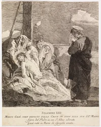 Via Crucis - Station XIII. Jesus wird vom Kreuz abgenommen