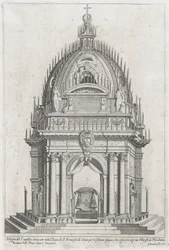 Entwurf des Katafalks für Francesco Piccolomini