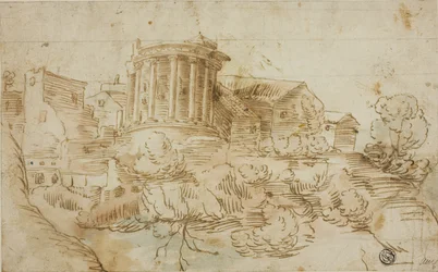 Ansicht des Tempels der Vesta, Tivoli