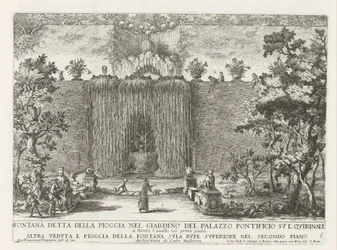Brunnen in den Gärten des Palazzo del Quirinale in Rom