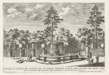 Brunnen von Narziss in der Villa Borghese in Rom