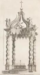 Isolierte Ansicht von Berninis Baldachin. Platte 39 aus dem Album 