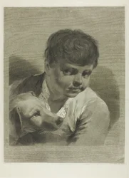 Ein Junge mit einem Hund