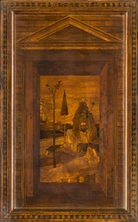 Lignaean Kanonischer Chor, Intarsien von Giovanni Maria Platina 1484, Oberer Stand