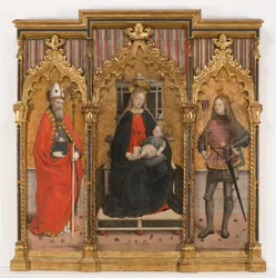 Madonna auf dem Thron mit dem Kind und den Heiligen Ubaldo und Sebastian