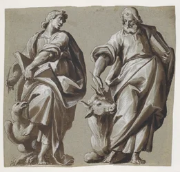 Die Evangelisten Johannes und Lukas