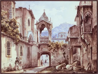 Der Hof von San Giorgetto in Verona, Giovanni Migliara (1785-1837)
