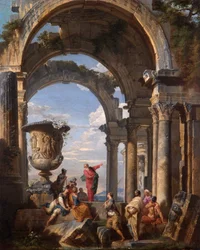 Der heilige Paulus predigt in Athen, 1737