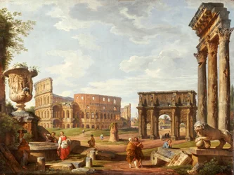 Capriccio-Ansicht von Rom, 1743
