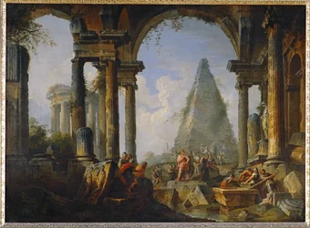 Alexander der Große vor dem Grab von Achilles