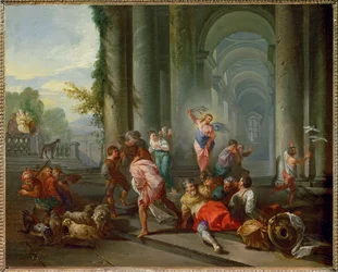 Die Händler aus dem Tempel vertrieben