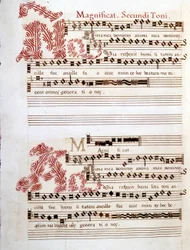 Magnificat, Manuskript der „Messen von Mantua“ von Giovanni Pierluigi da Palestrina