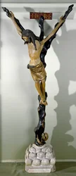Kruzifix, Jesus am Kreuz (Holzskulptur)