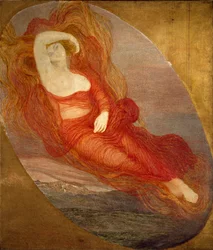 Die Göttin der Liebe, 1894-1897. Maße: 210 x 133 cm. Mailand, Galleria d