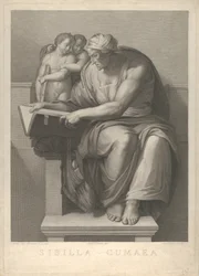 Die Kumanaische Sibylle nach dem Fresko von Michelangelo in der Sixtinischen Kapelle, 1784-90
