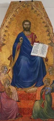 Thronender Christus, von Engeln angebetet, von Giovanni da Milano