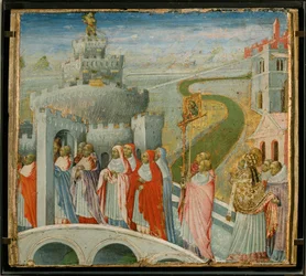 Die Prozession des Heiligen Gregor im Castel Sant