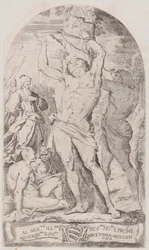 Heiliger Sebastian an einen Baum gebunden, 1625-50