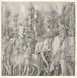 Die Triumphe Caesars: Die Elefanten, um 1485-1490