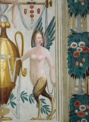 Groteske Dekoration mit Harpyienfiguren