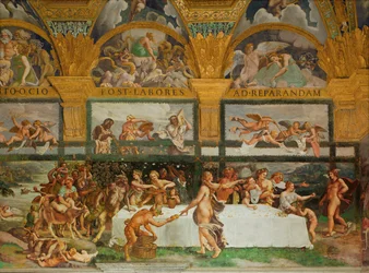 Bacchanalia, aus der Halle von Amor und Psyche (Fresko)