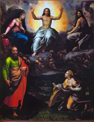 Deesis mit den Heiligen Paulus und Katharina von Alexandria