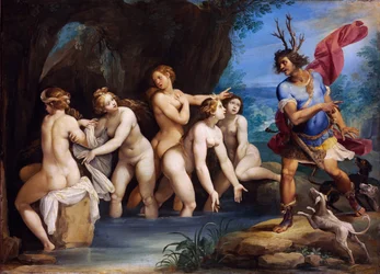 Diana und Aktaion, um 1604, 50x69 cm - Museum der Schönen Künste, Budapest