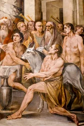 Numa Pompilius gründet den Kult der Vestalinnen (Detail)