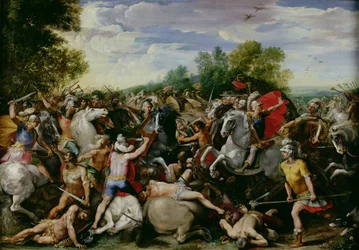Der Sieg von Tullus Hostilius (672-640 v. Chr.) über die Streitkräfte von Veii und Fidenae