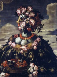 Giuseppe Arcimboldo (1527 - 1593). Frühling. Mailand, Castello Sforzesco.