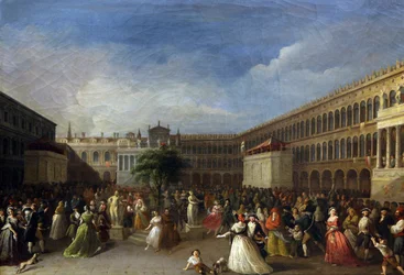 Der Freiheitsbaum auf der Piazza San Marco errichtet, 4. Juni 1797