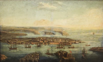 Ein Blick auf den Grand Harbour, Marsamxett und Valletta