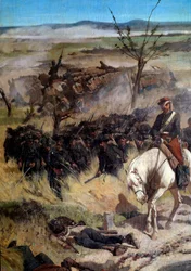 Detail des italienischen Lagers, aus der Schlacht von Magenta 1859