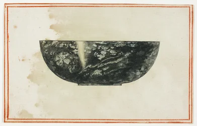 Schale aus schwarzem Marmor